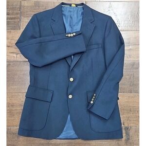 Vintage Hunting Horn Wool Blazer Mens 44R Preppy Old Money Style Made In USA